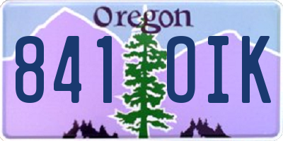 OR license plate 841OIK