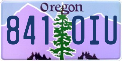 OR license plate 841OIU