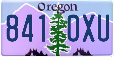OR license plate 841OXU