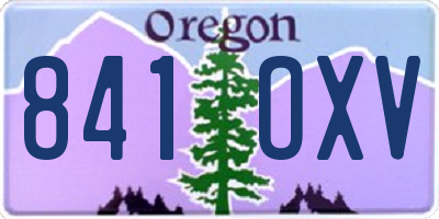 OR license plate 841OXV