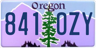OR license plate 841OZY