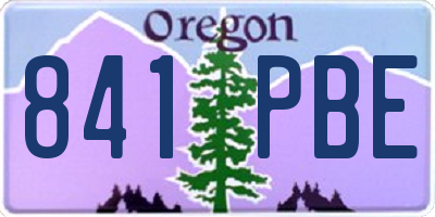 OR license plate 841PBE