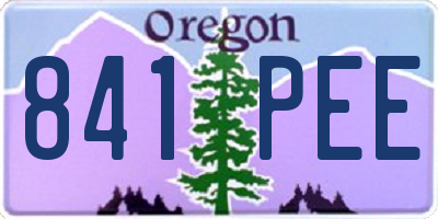OR license plate 841PEE