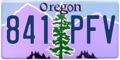 OR license plate 841PFV