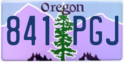OR license plate 841PGJ