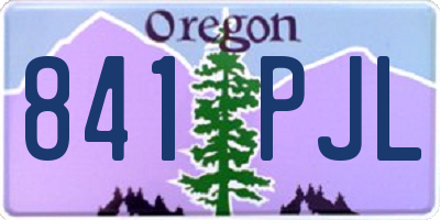 OR license plate 841PJL
