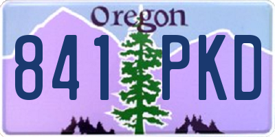 OR license plate 841PKD