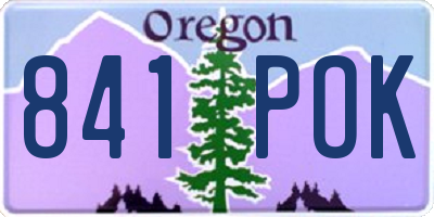 OR license plate 841POK