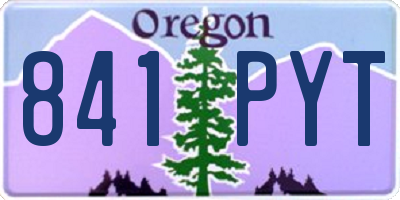 OR license plate 841PYT
