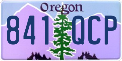 OR license plate 841QCP