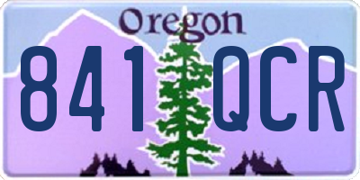 OR license plate 841QCR