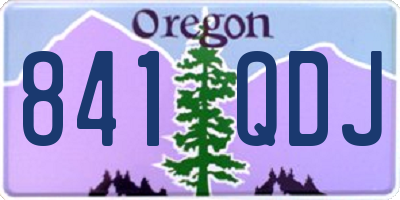 OR license plate 841QDJ