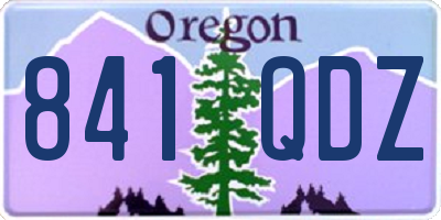 OR license plate 841QDZ