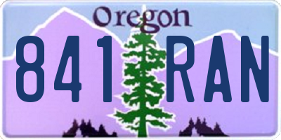 OR license plate 841RAN