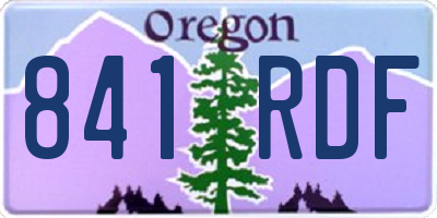 OR license plate 841RDF