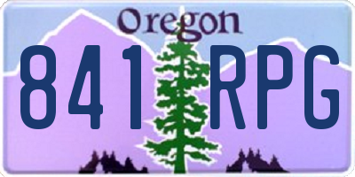OR license plate 841RPG