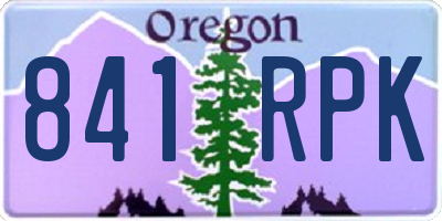 OR license plate 841RPK