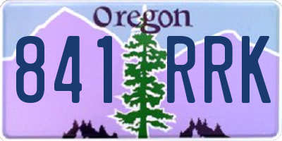 OR license plate 841RRK