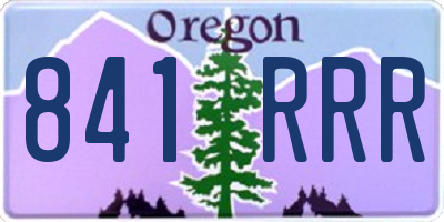 OR license plate 841RRR
