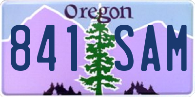 OR license plate 841SAM