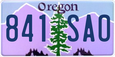 OR license plate 841SAO