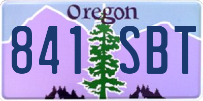 OR license plate 841SBT