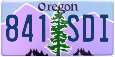 OR license plate 841SDI