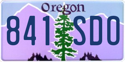 OR license plate 841SDO