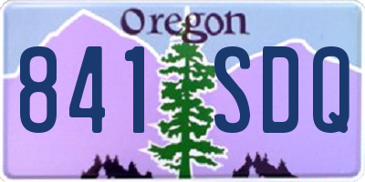 OR license plate 841SDQ