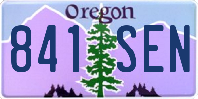 OR license plate 841SEN