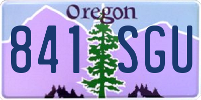 OR license plate 841SGU
