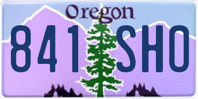 OR license plate 841SHO