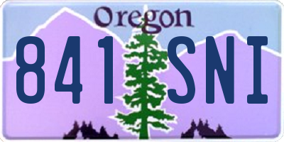 OR license plate 841SNI