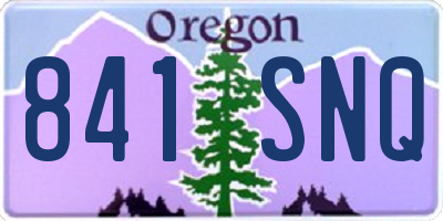 OR license plate 841SNQ