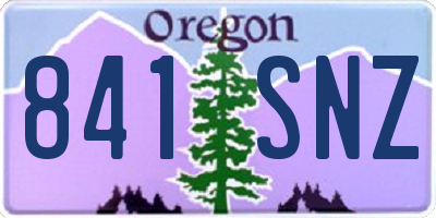 OR license plate 841SNZ