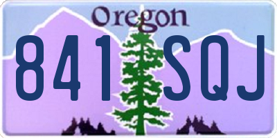 OR license plate 841SQJ