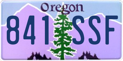 OR license plate 841SSF
