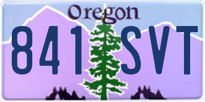 OR license plate 841SVT