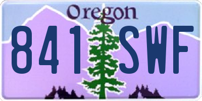 OR license plate 841SWF