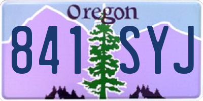 OR license plate 841SYJ