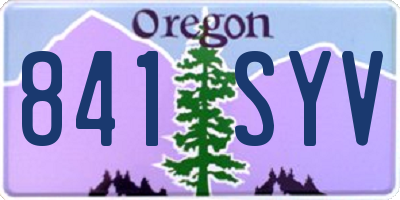 OR license plate 841SYV