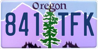 OR license plate 841TFK