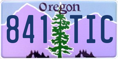 OR license plate 841TIC