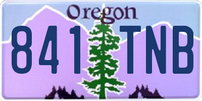 OR license plate 841TNB