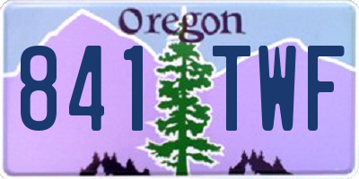 OR license plate 841TWF