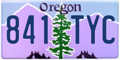 OR license plate 841TYC