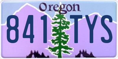 OR license plate 841TYS