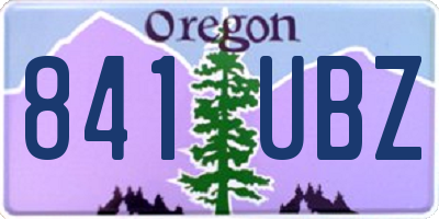 OR license plate 841UBZ