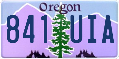 OR license plate 841UIA
