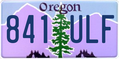 OR license plate 841ULF